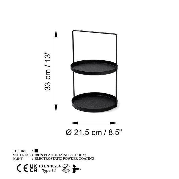 Aberto Design Tilos - Accesorio decorativo de metal Negro Aberto Design Tilos - Accesorio decorativo de metal Negro